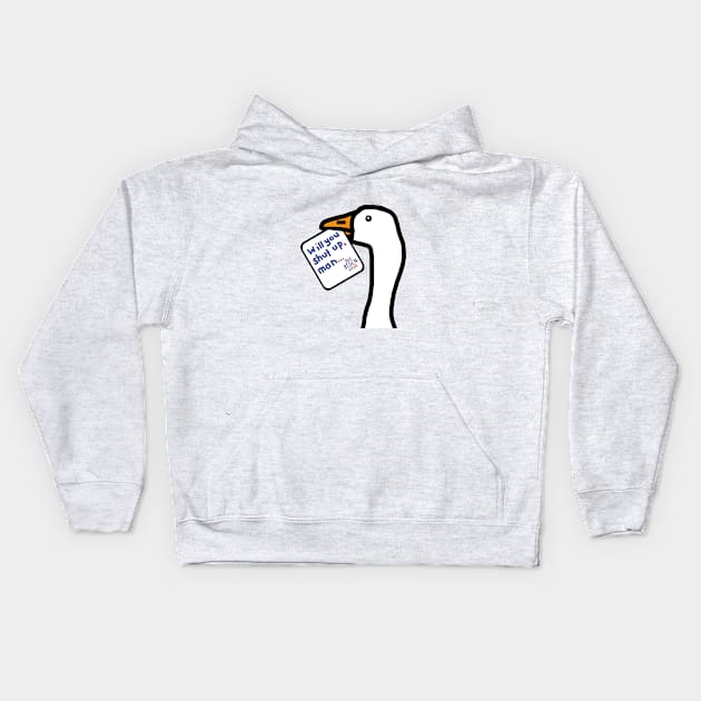 Goose Game Portrait Stolen Biden Harris Debate Quote Kids Hoodie by ellenhenryart